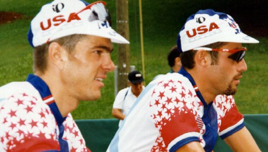 Frankie and George Hincapie at the 1996 Olympics