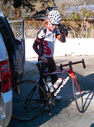 Kristin Armstrong with her team issue Quarq.